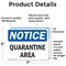 Signmission Quarantine Area, 7 in W x Rectangle, Vinyl Decal OS-2PACK-NS-D-57-L-17934 - alternate 6